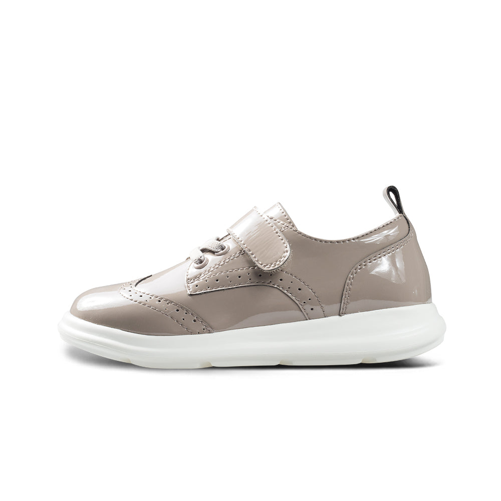 posh kids soft sole leather brogue school shoes all mocha 1