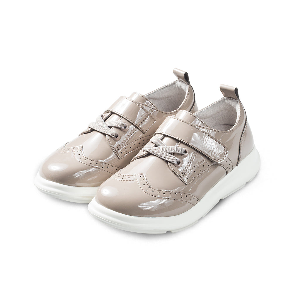 posh kids soft sole leather brogue school shoes all mocha 2