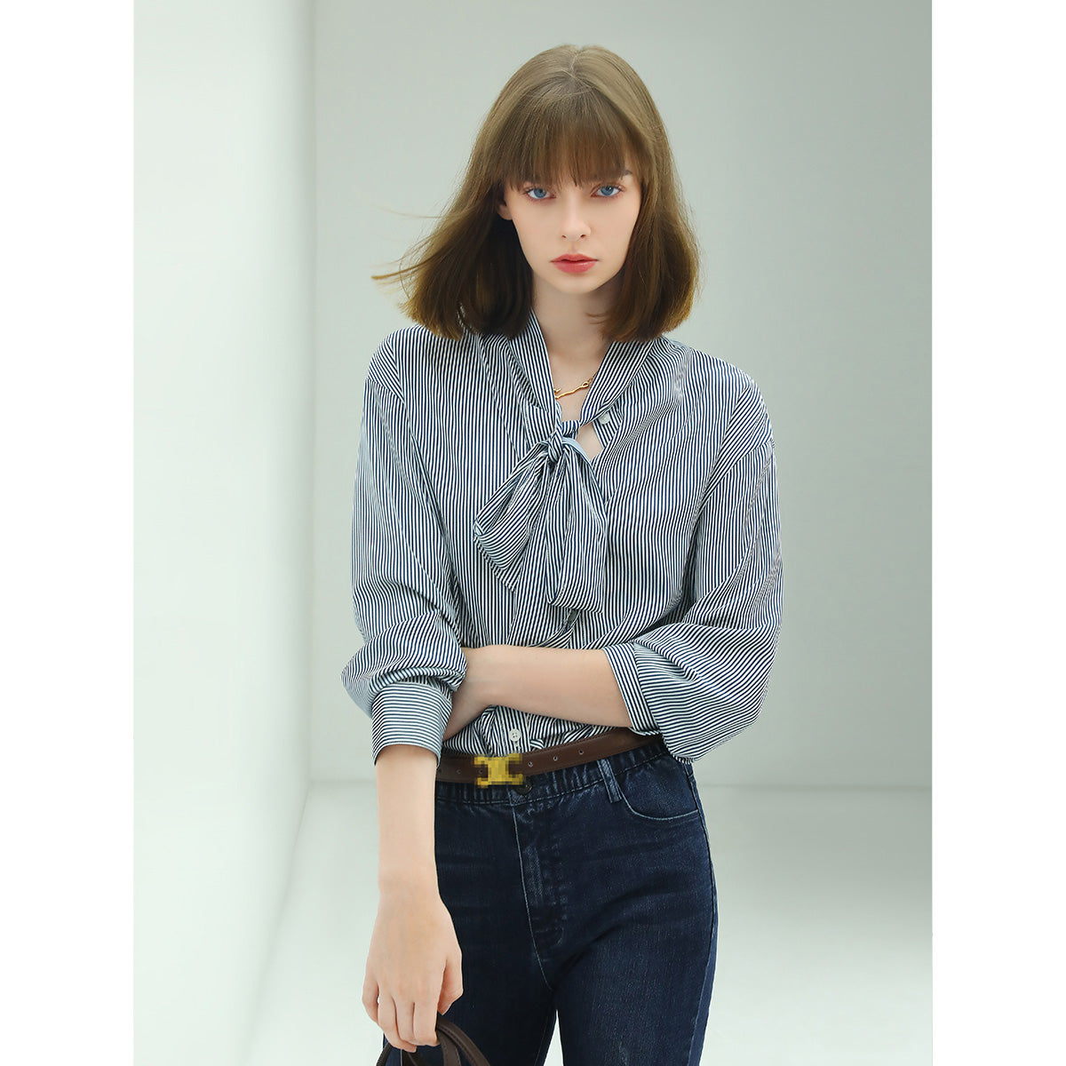 powder blue bow tie striped shirt all stripe 1