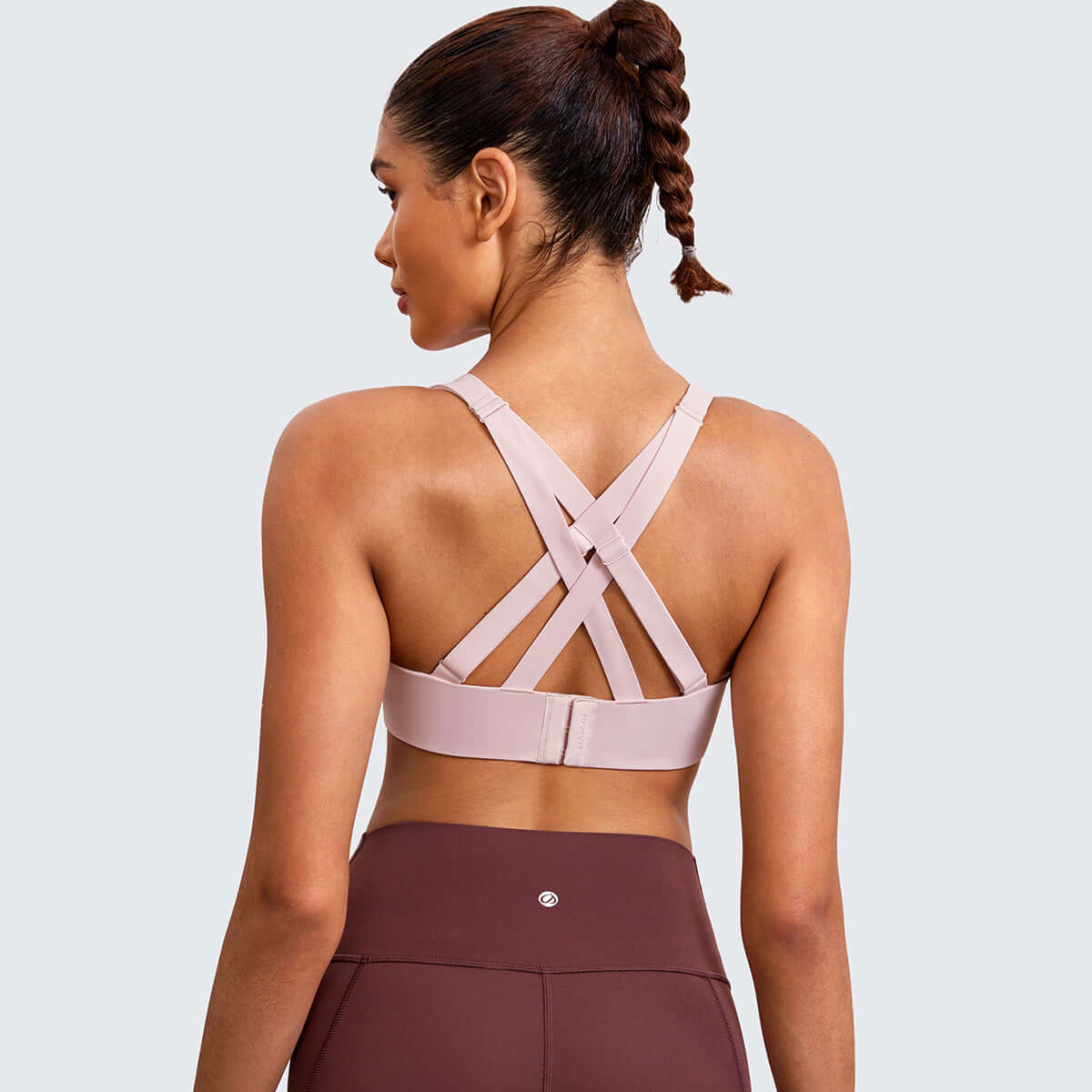 power on molded cup strappy racerback wireless sports bra all pink 2