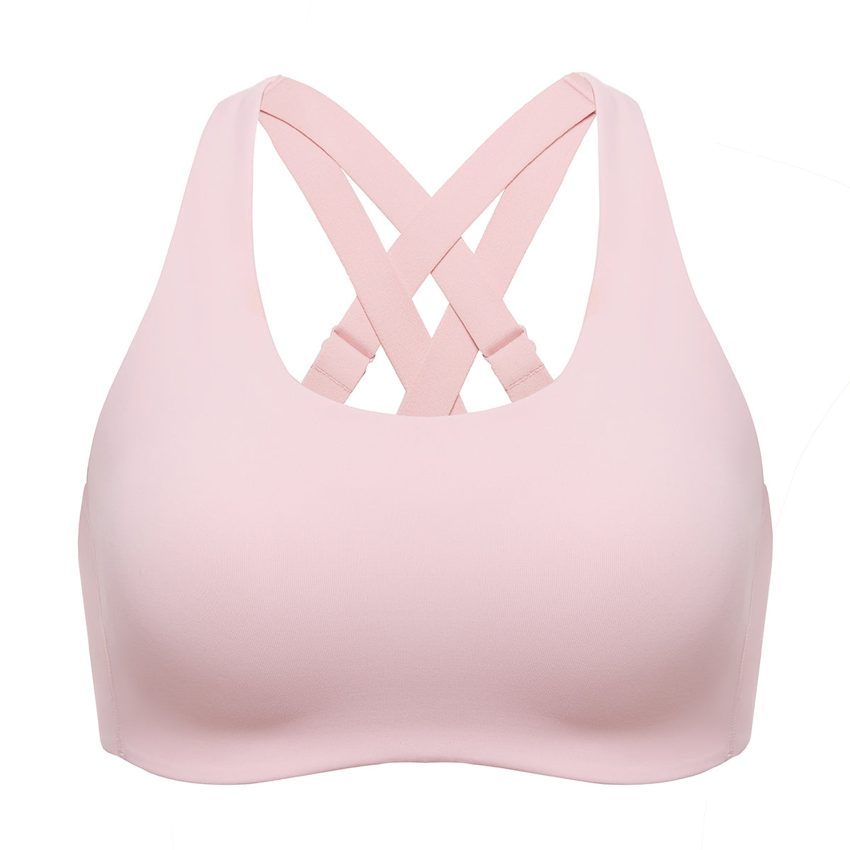 power on molded cup strappy racerback wireless sports bra all pink 4