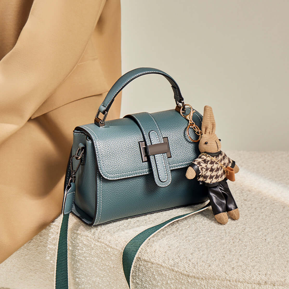 premium blue satchel bag all 2