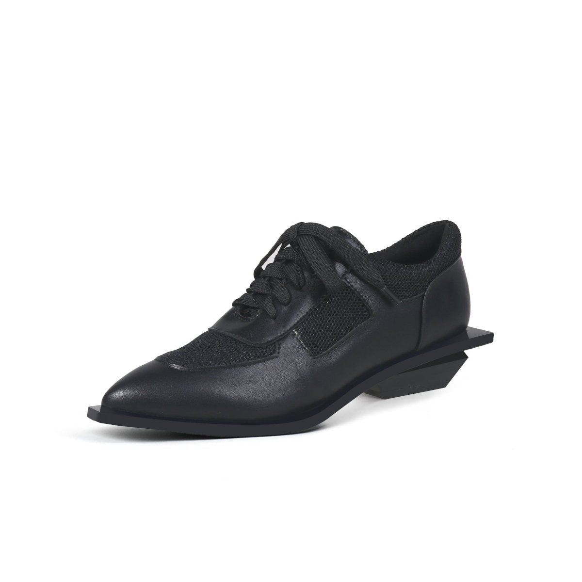 premium leather dress shoes all black 2