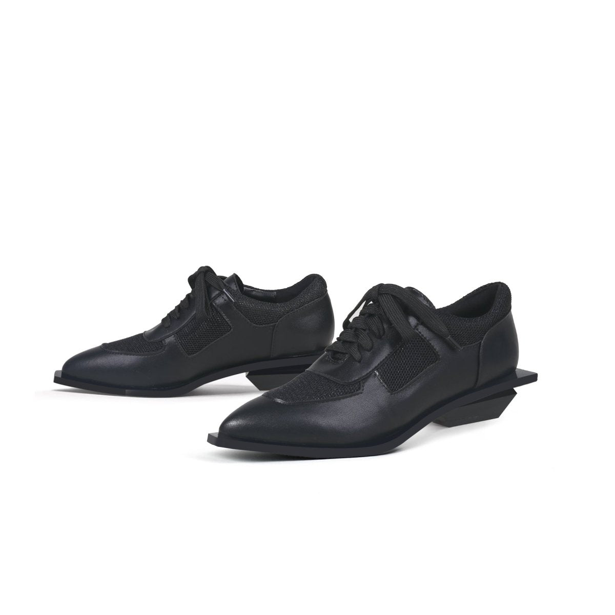premium leather dress shoes all black 6