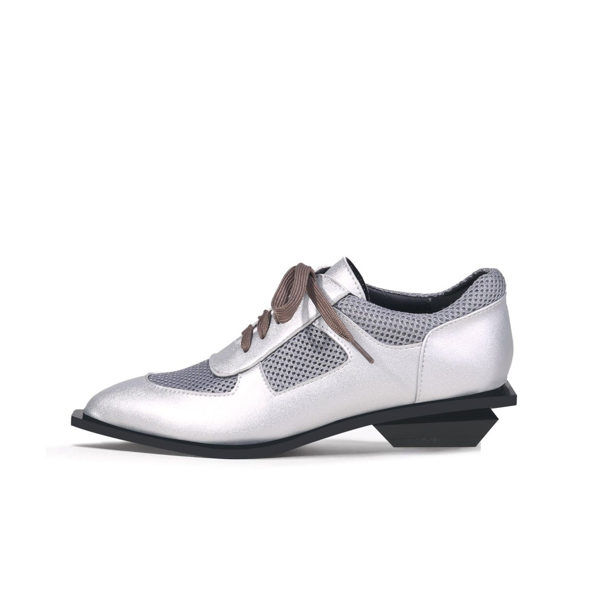 premium leather dress shoes all silver 1