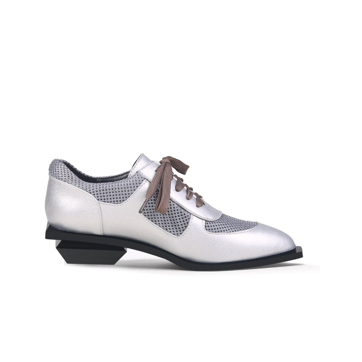 premium leather dress shoes all silver 3