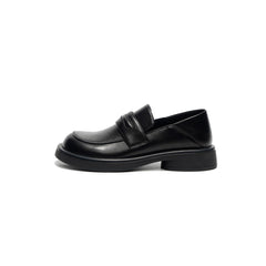 Preppy Black Platform Loafers