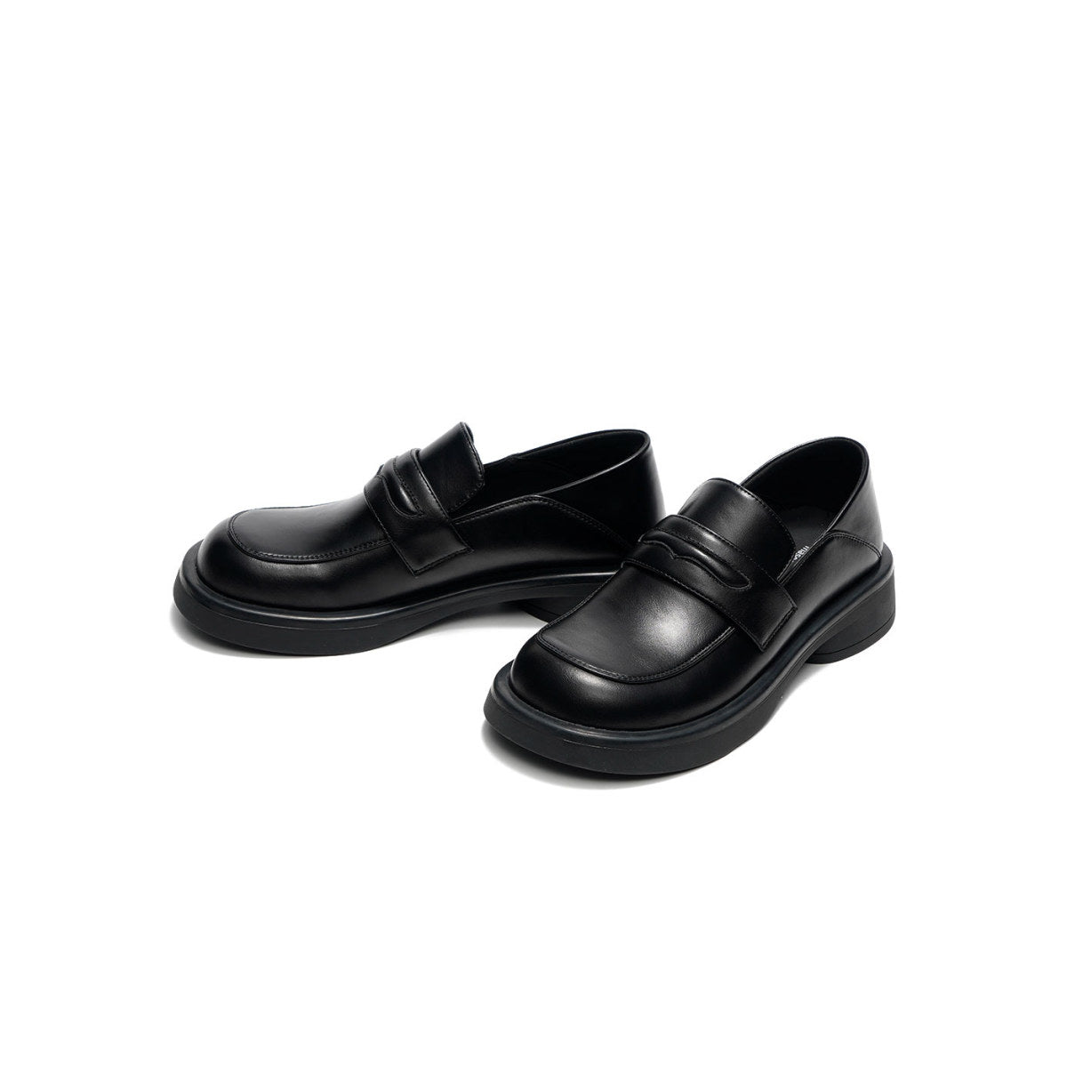 preppy black platform loafers all black 4
