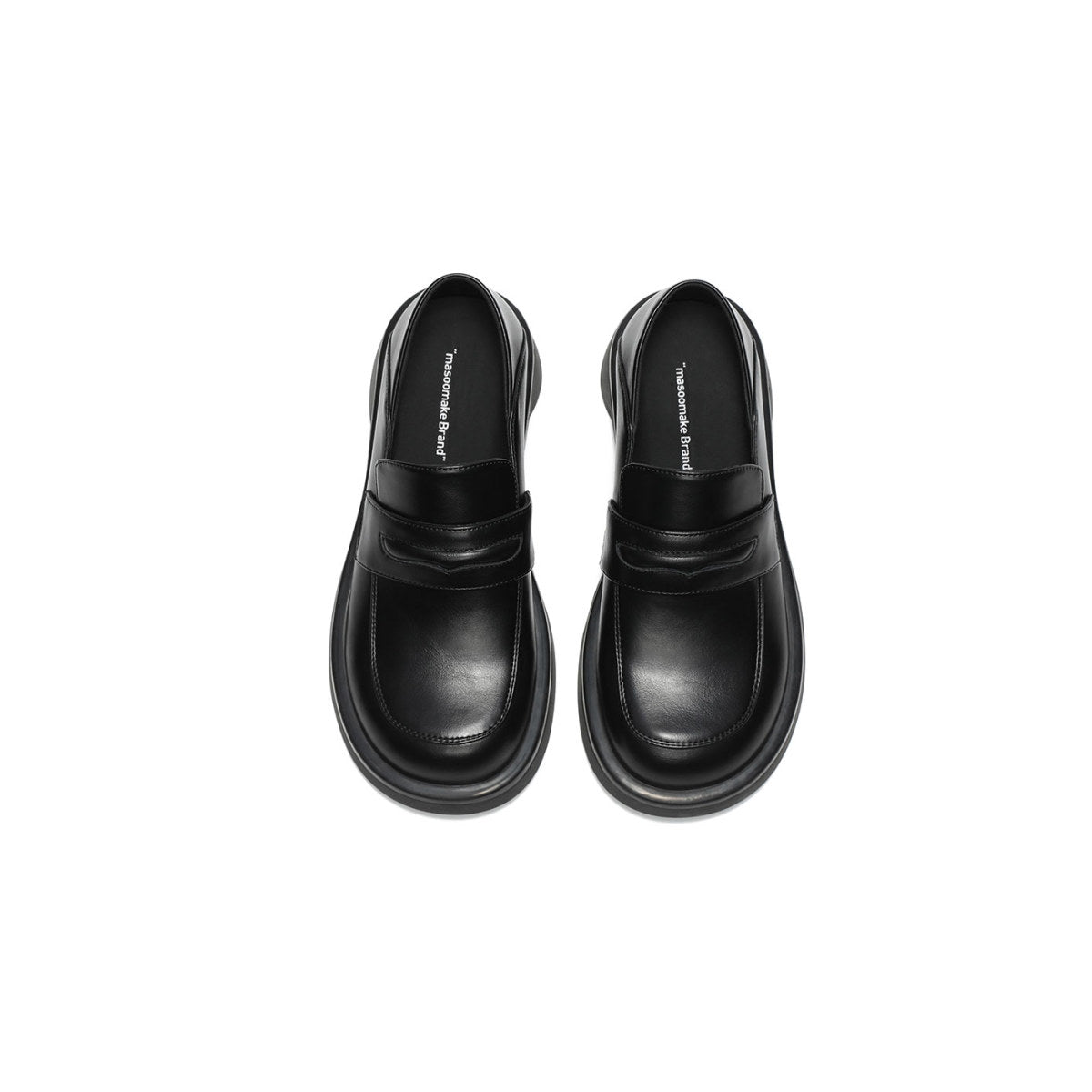 preppy black platform loafers all black 5
