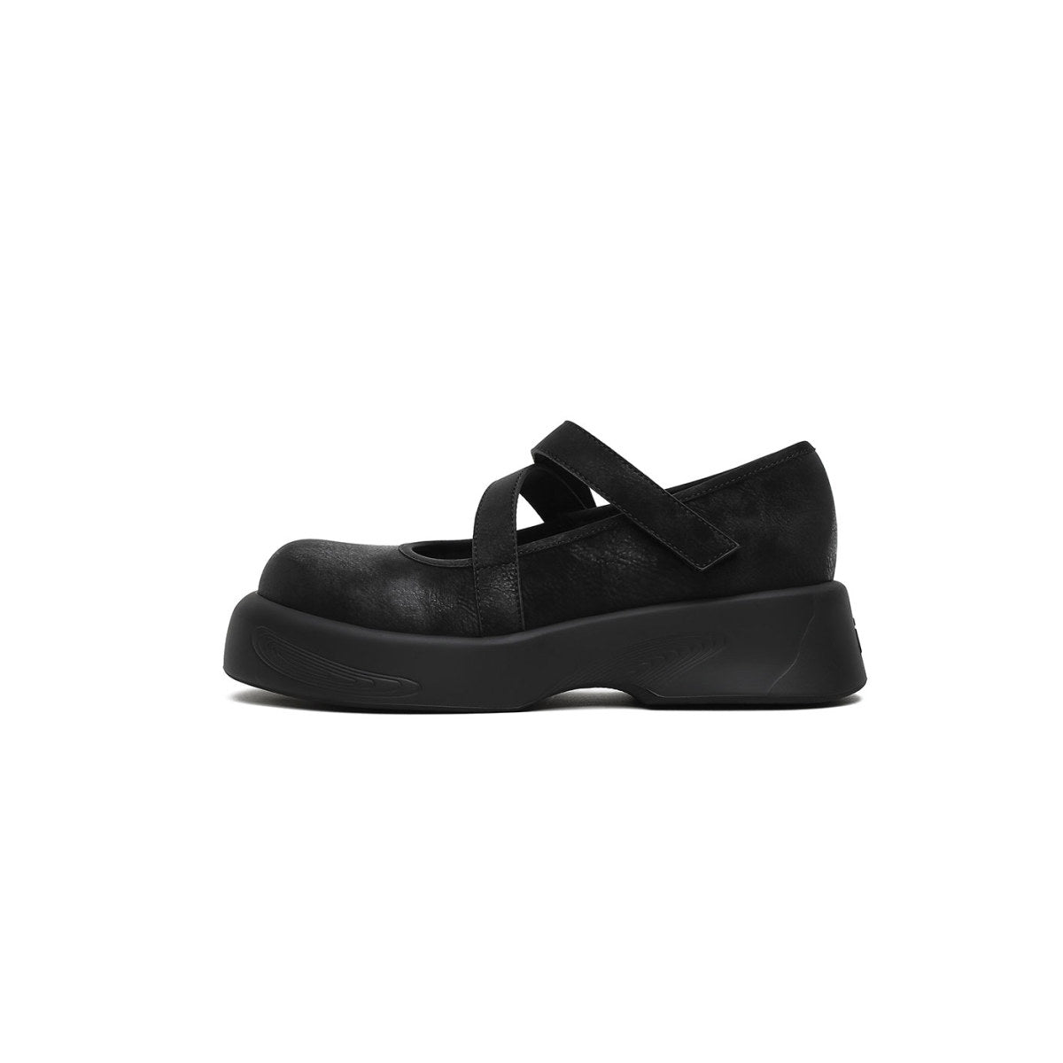 preppy girl mary jane shoes all black 1