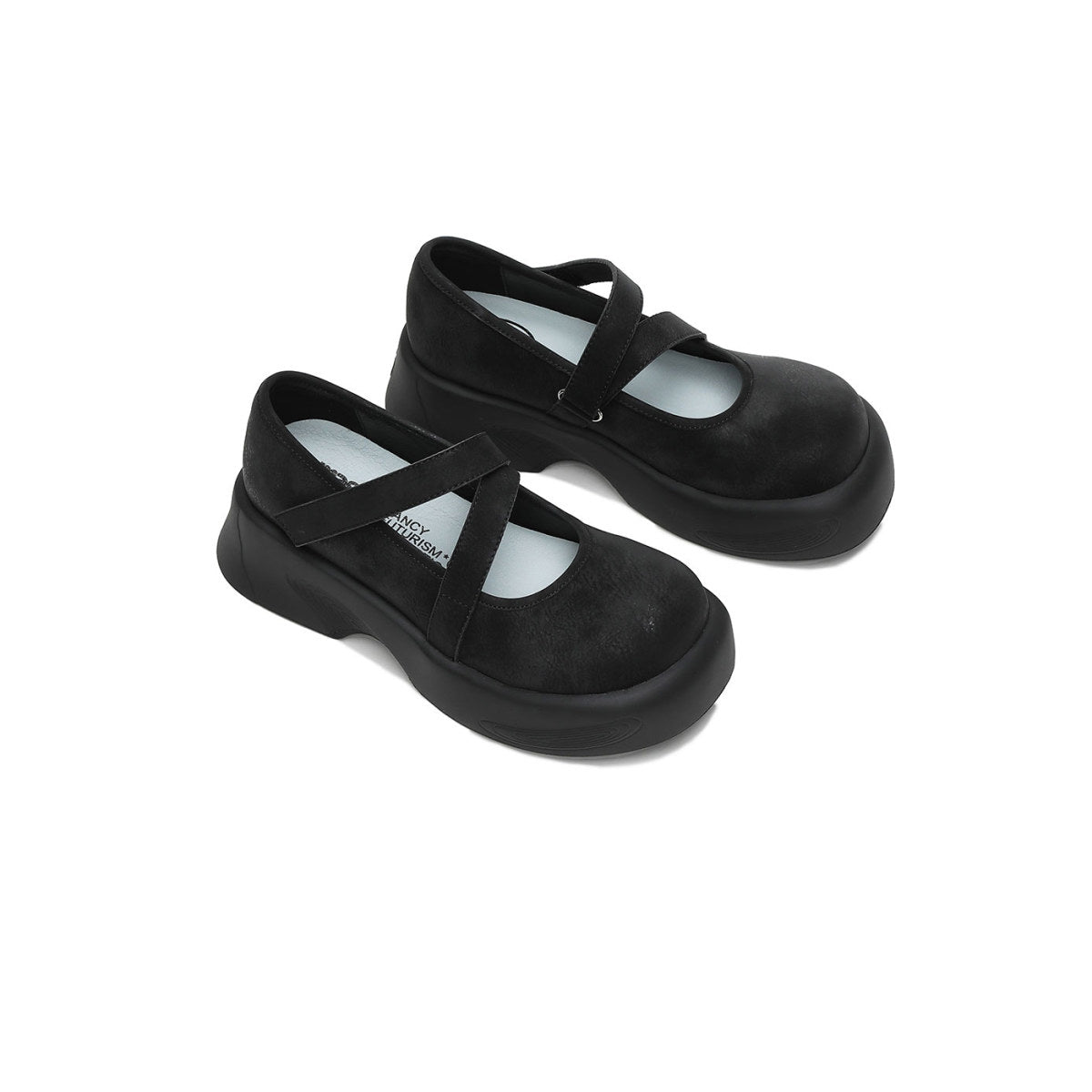 preppy girl mary jane shoes all black 4