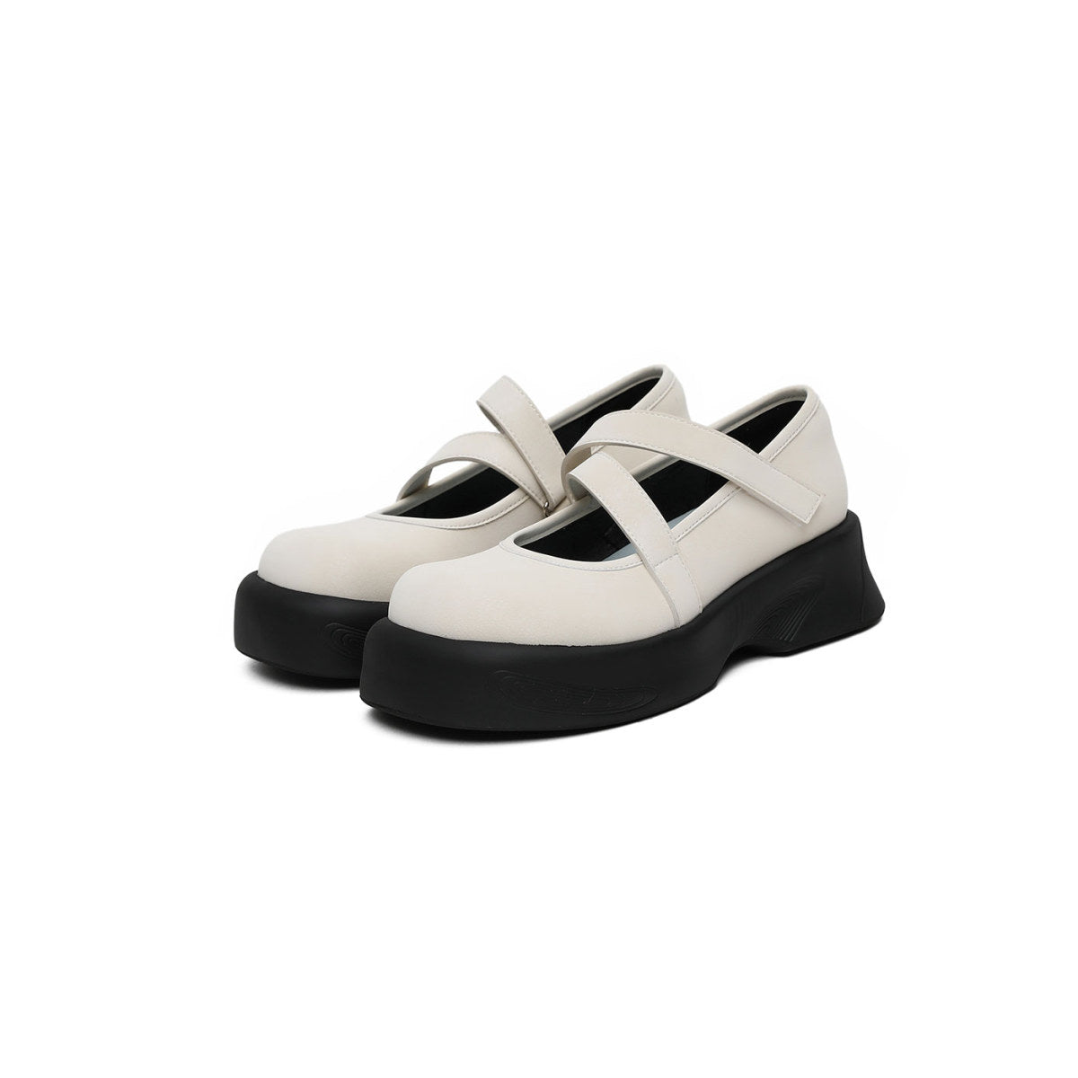 preppy girl mary jane shoes all white 3