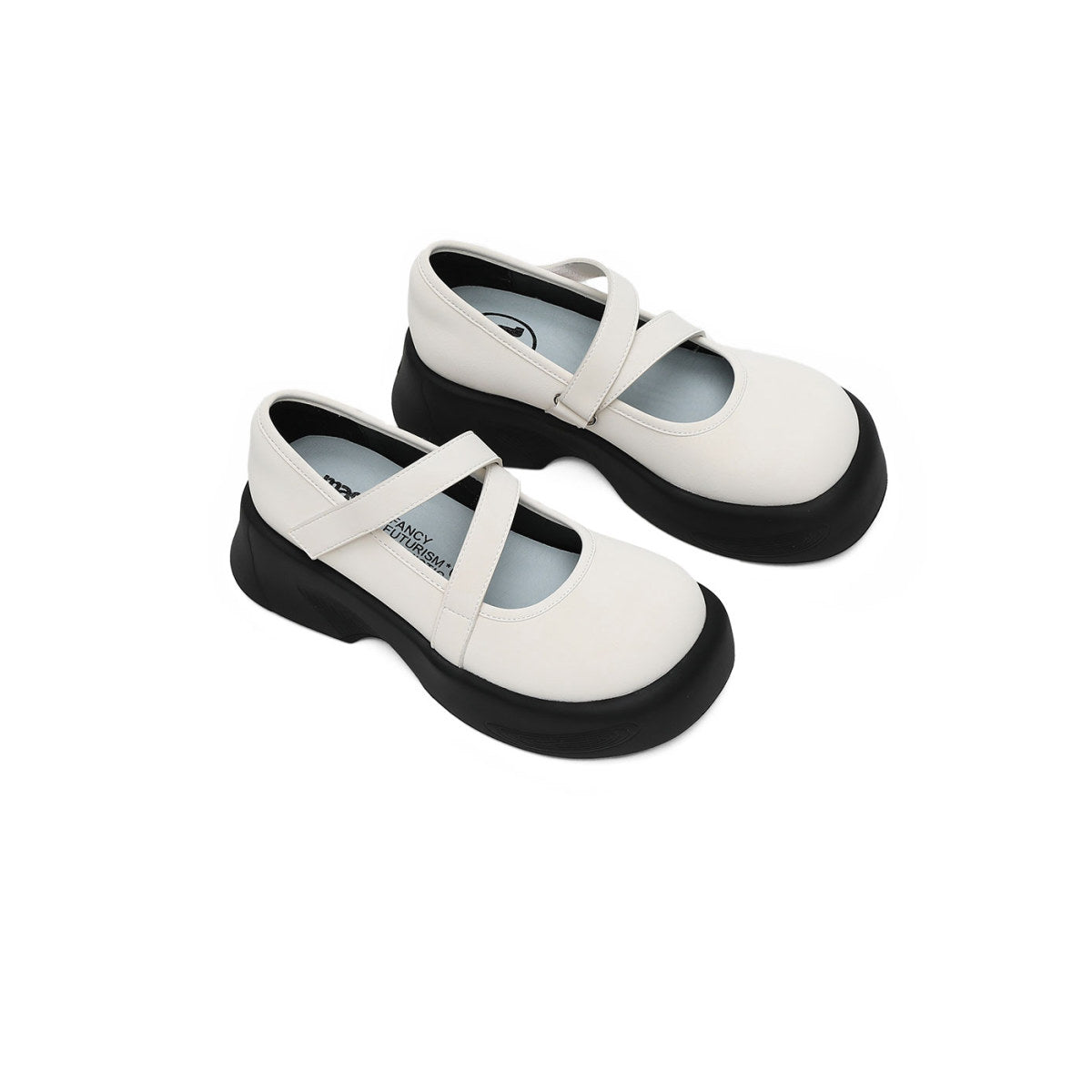 preppy girl mary jane shoes all white 4