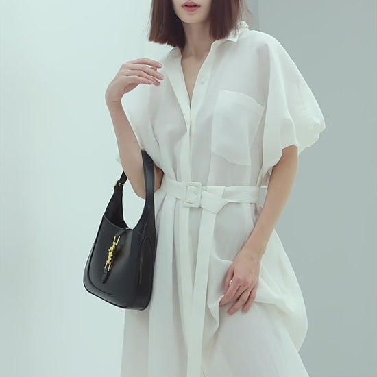 corporate-puff-sleeved-belted-shirt-dress_1