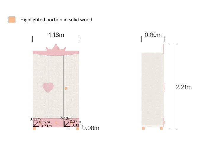 princess isabella pink wardrobe cabinet all 14