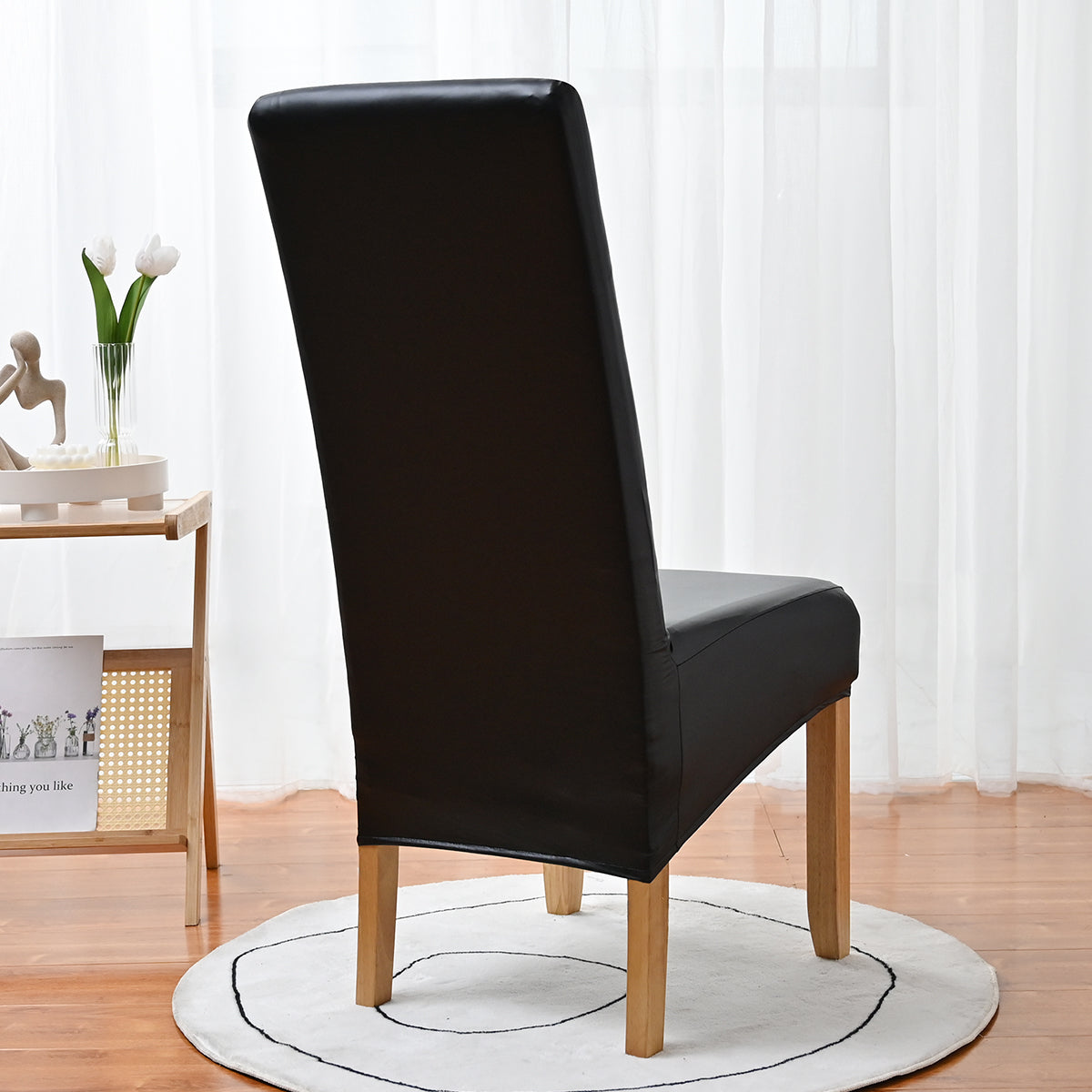 PU Waterproof Stretch Chair Cover with Buckle Straps – Non-Slip Armchair Protector