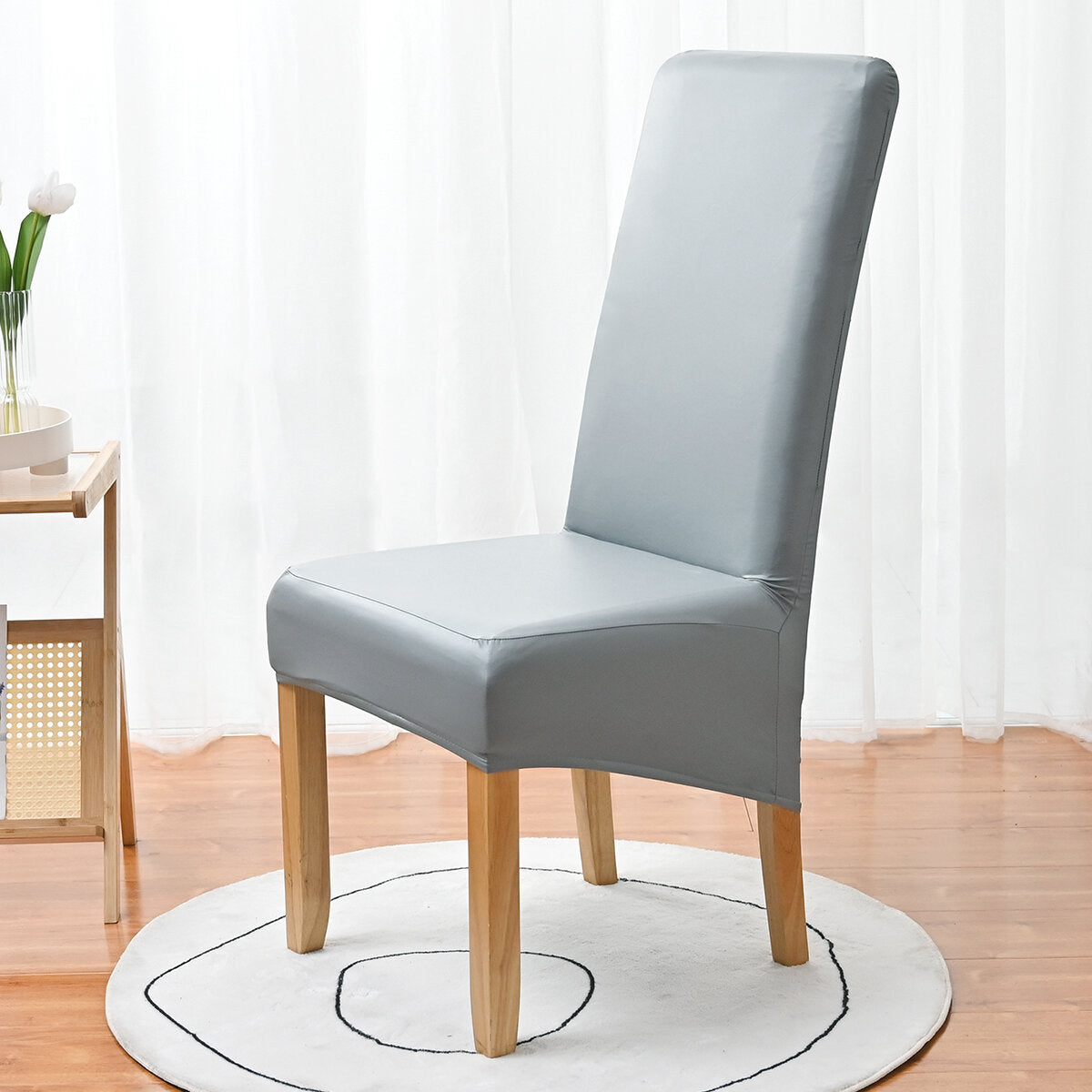 PU Waterproof Stretch Chair Cover with Buckle Straps – Non-Slip Armchair Protector