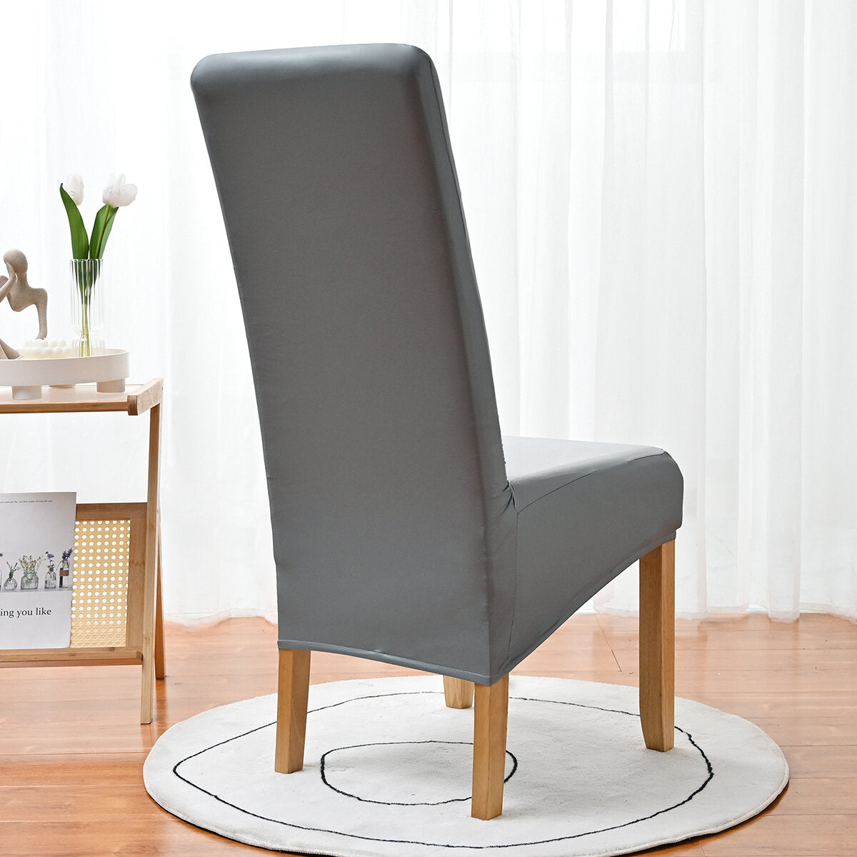 PU Waterproof Stretch Chair Cover with Buckle Straps – Non-Slip Armchair Protector