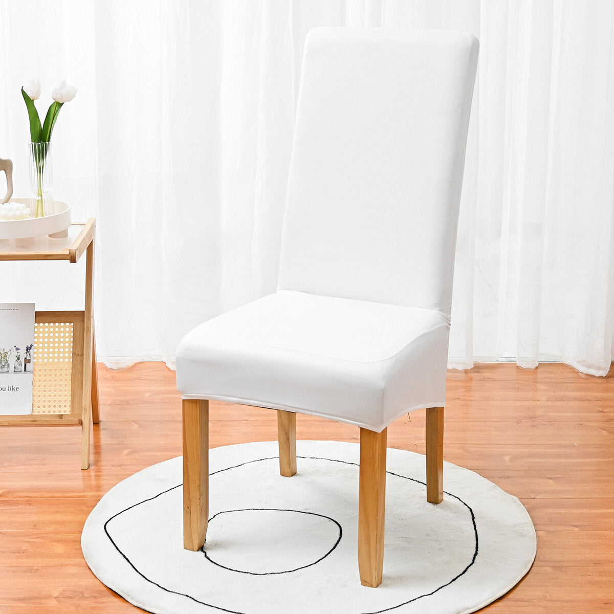 PU Waterproof Stretch Chair Cover with Buckle Straps – Non-Slip Armchair Protector