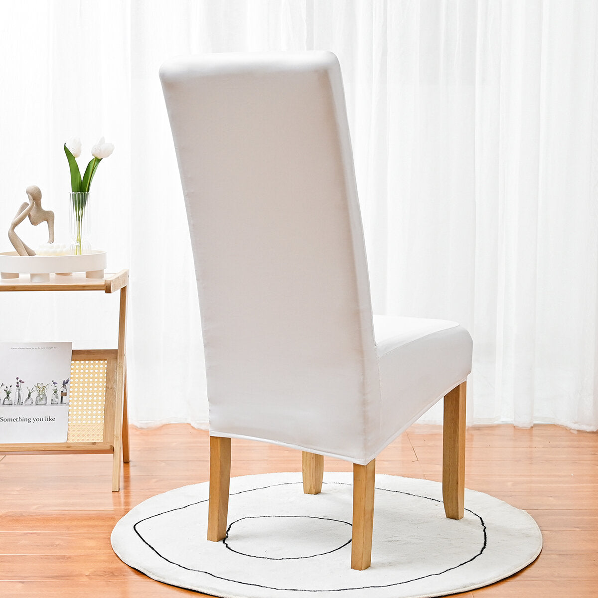 PU Waterproof Stretch Chair Cover with Buckle Straps – Non-Slip Armchair Protector
