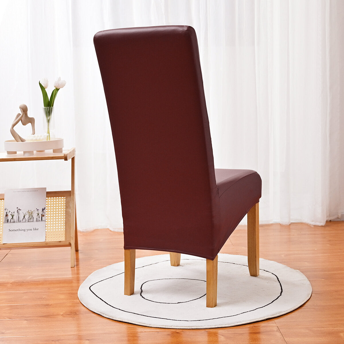 PU Waterproof Stretch Chair Cover with Buckle Straps – Non-Slip Armchair Protector