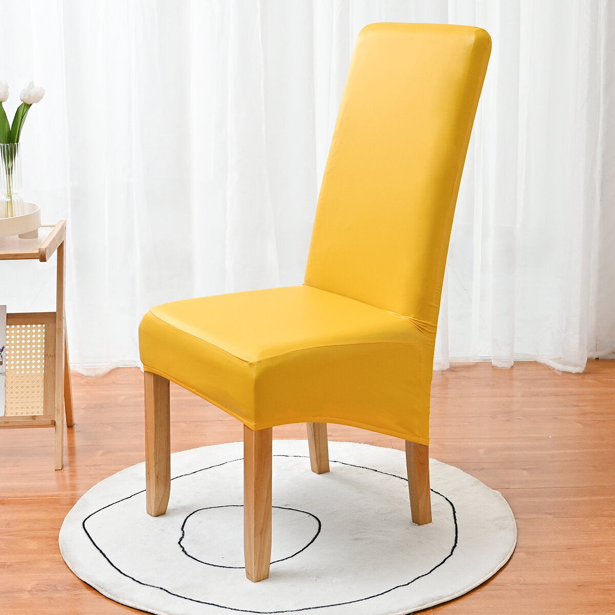 PU Waterproof Stretch Chair Cover with Buckle Straps – Non-Slip Armchair Protector