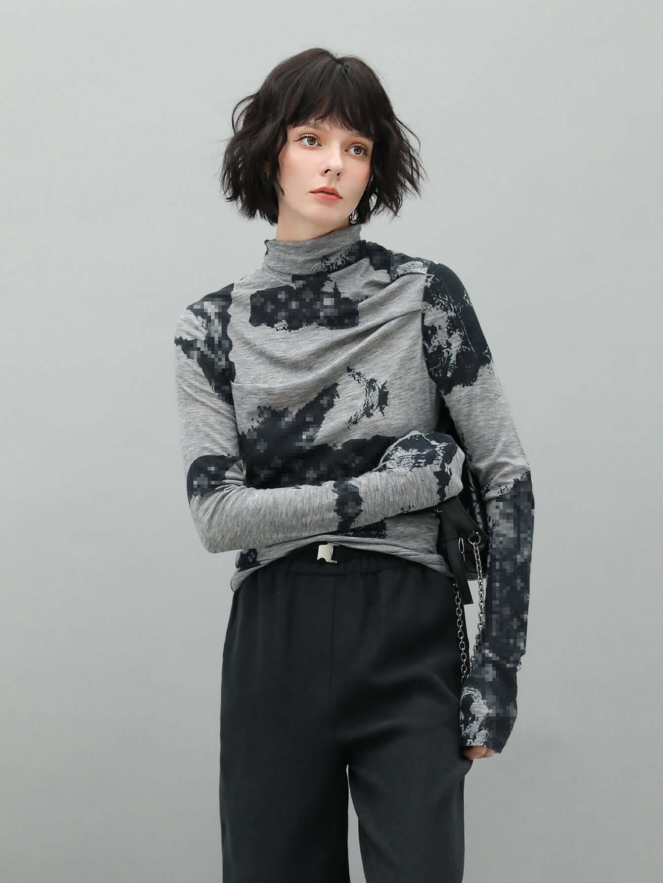 punk gothic distressed grey couture top all grey 3