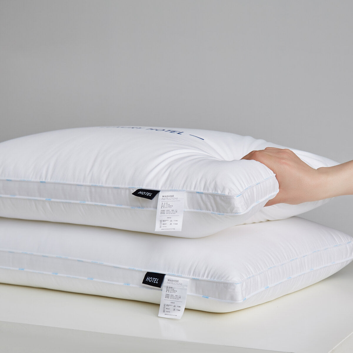 Pure Cotton Luxury Hotel Pillow Duo