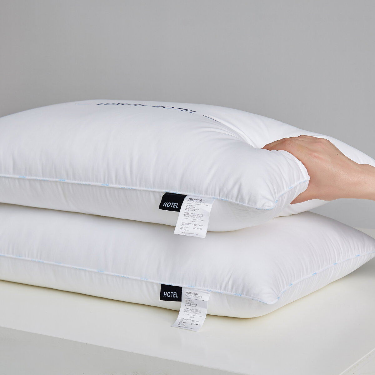 Pure Cotton Luxury Hotel Pillow Duo