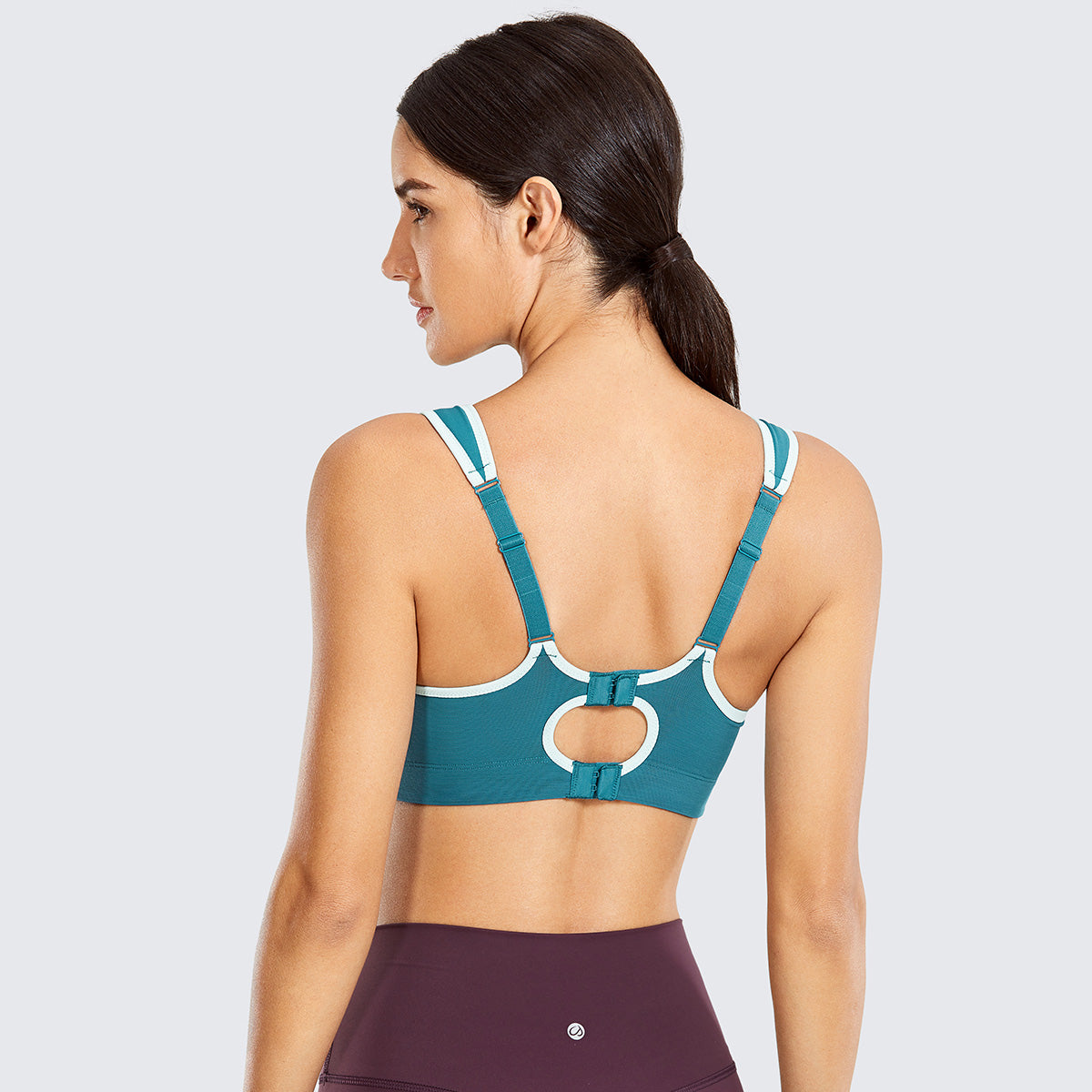 quick dry high impact padded wireless active bra all cyan 3