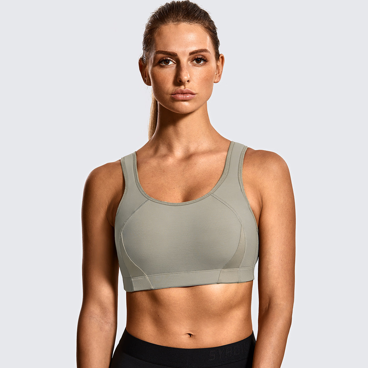 quick dry high impact padded wireless sports bra all ash 1