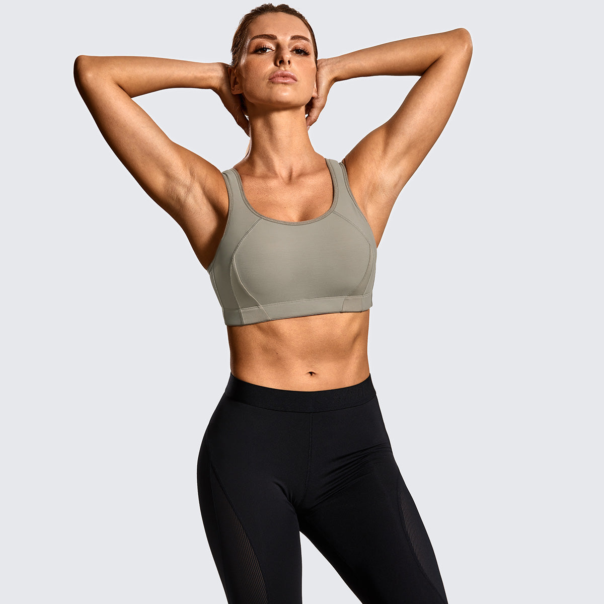 quick dry high impact padded wireless sports bra all ash 2