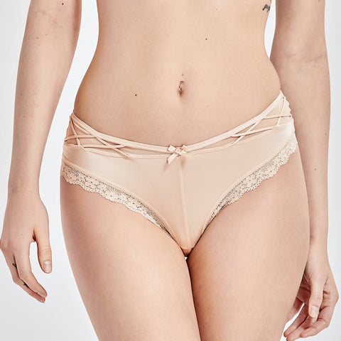 Quick-Dry Lace Mesh Mid-Rise Panty