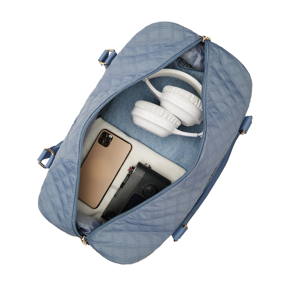 Expandable Green Travel Duffel Bag