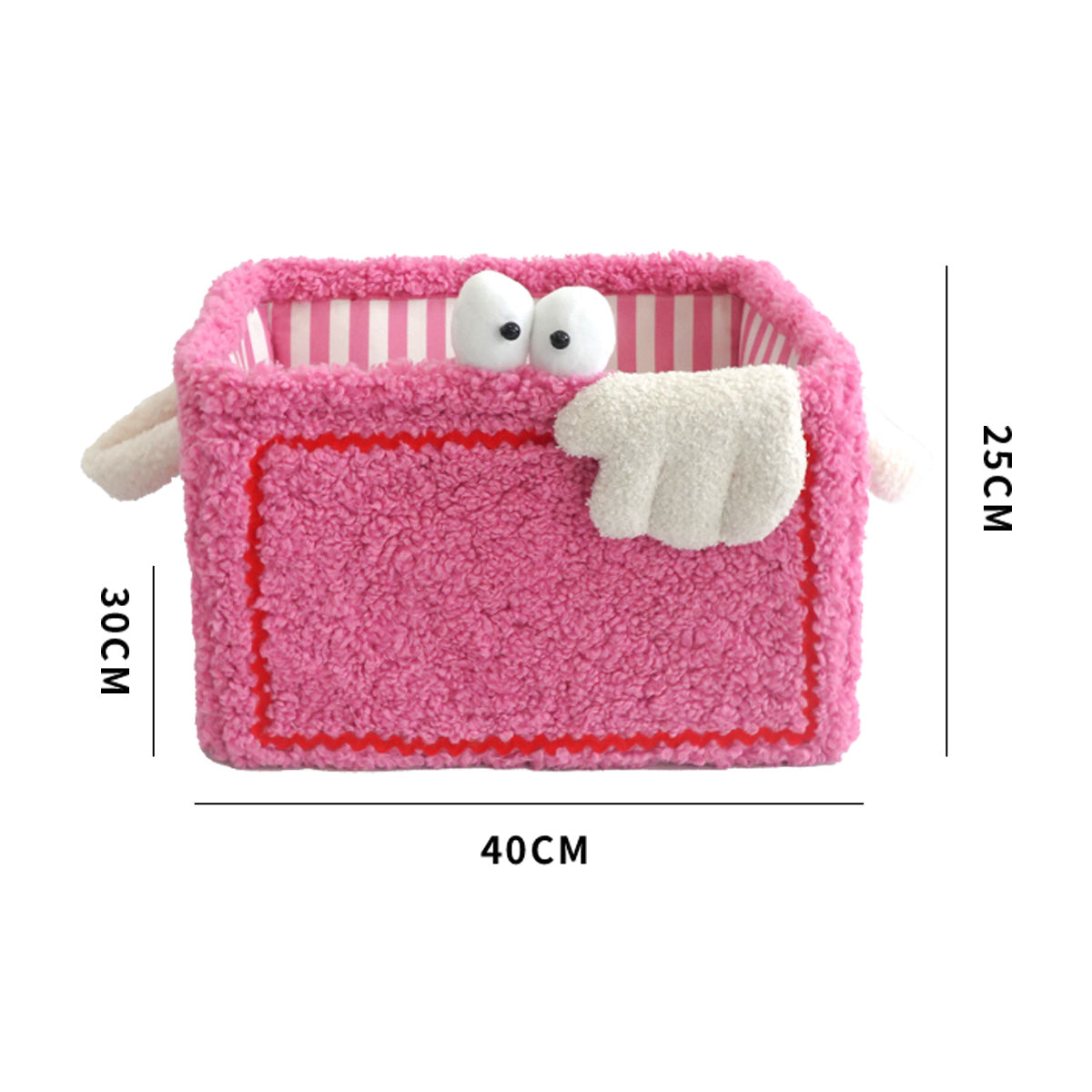 quirky monster striped storage basket all 1