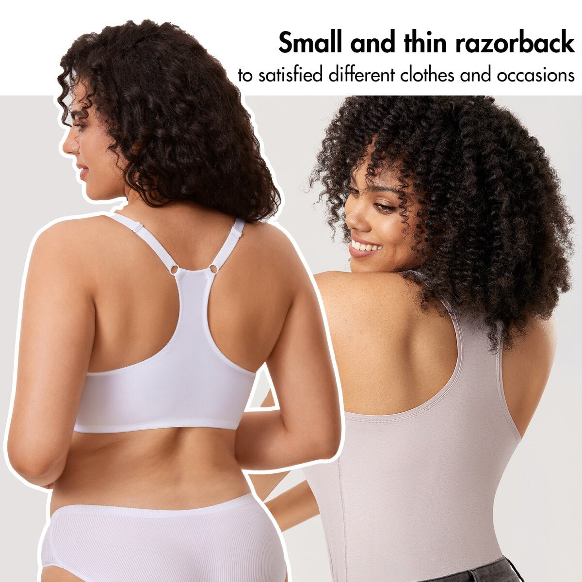 Racerback Front Closure Lace Underwire Bra