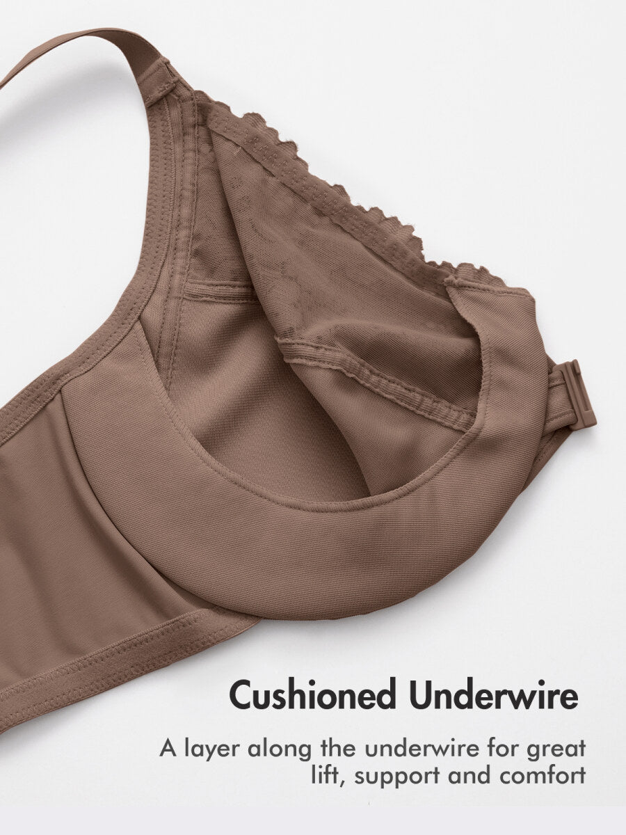 Racerback Front Closure Lace Underwire Bra