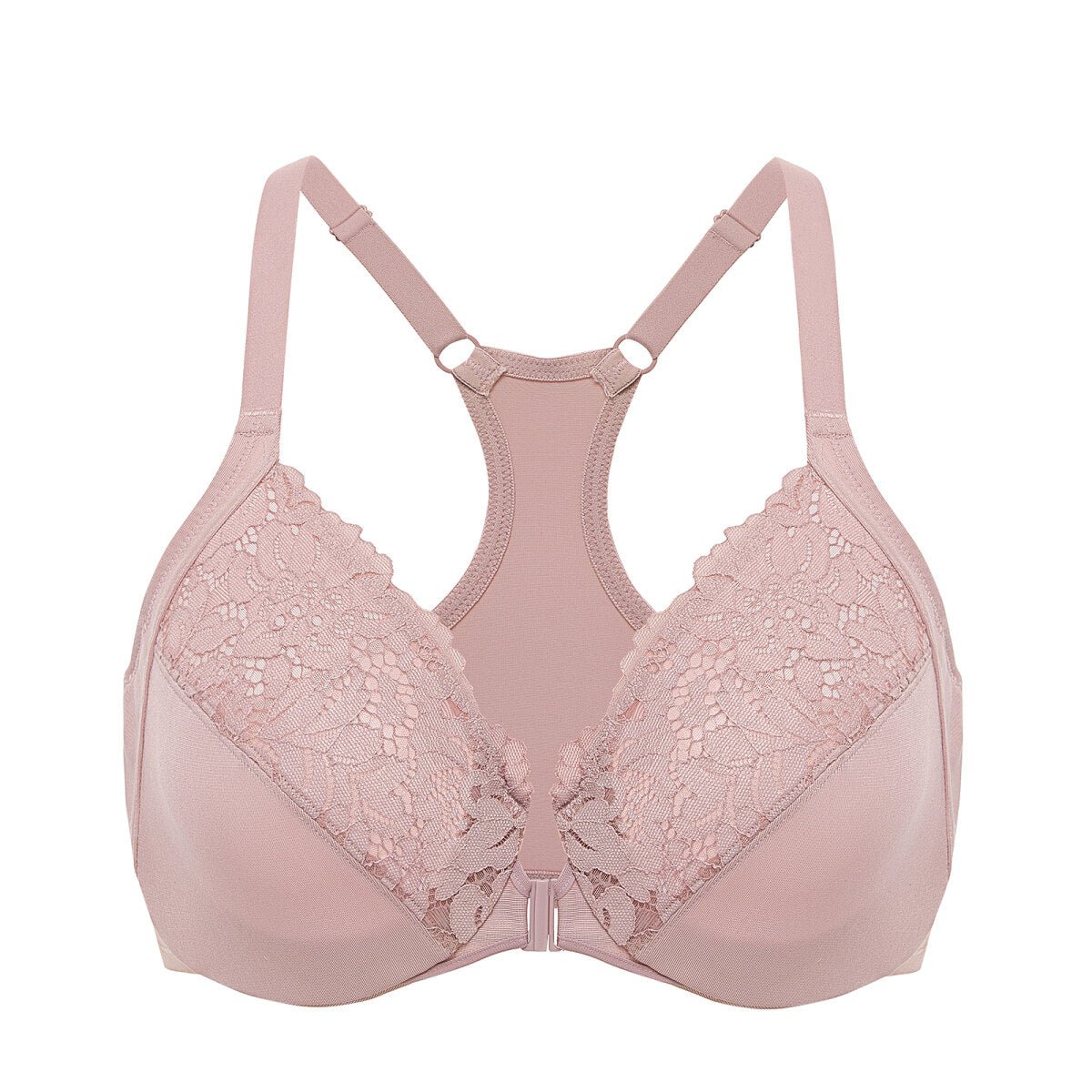 Racerback Front Closure Lace Underwire Bra