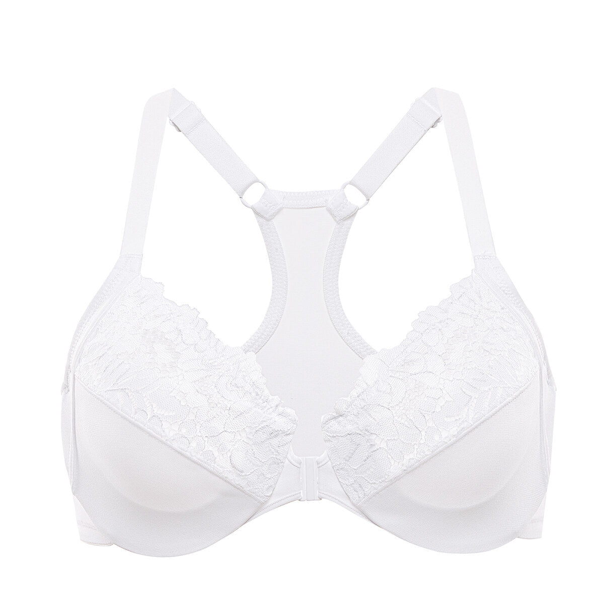 Racerback Front Closure Lace Underwire Bra