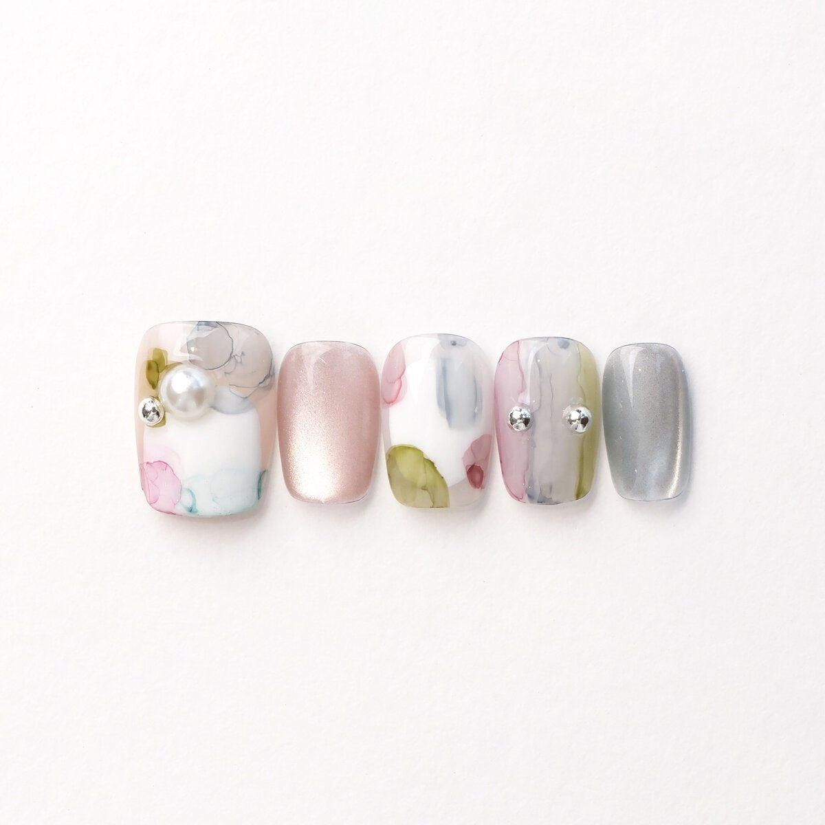 Rainbow Bubble Press-On Nails