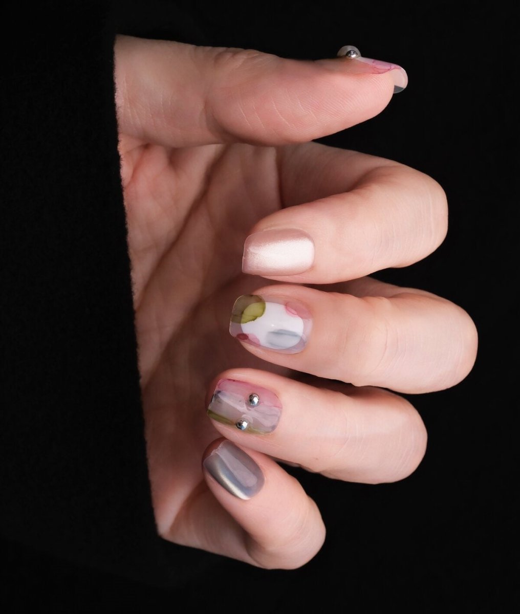 Rainbow Bubble Press-On Nails