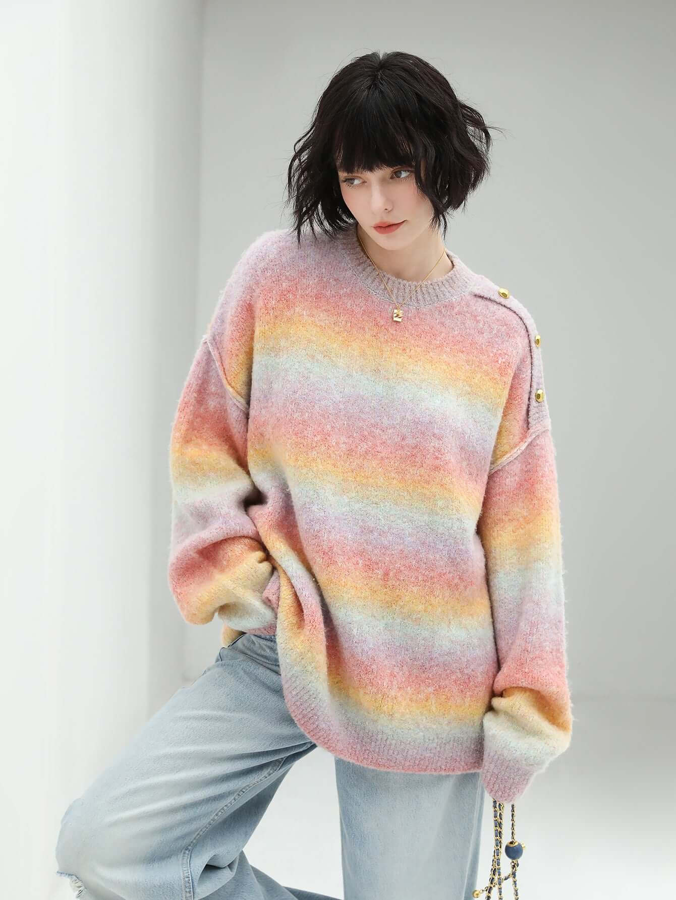rainbow gradient pullover sweater all rainbow 2
