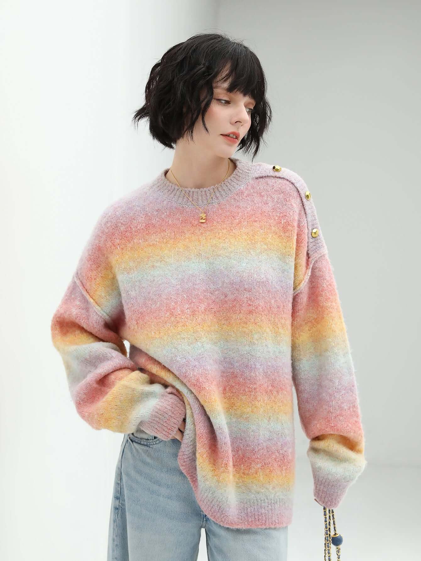 rainbow gradient pullover sweater all rainbow 3