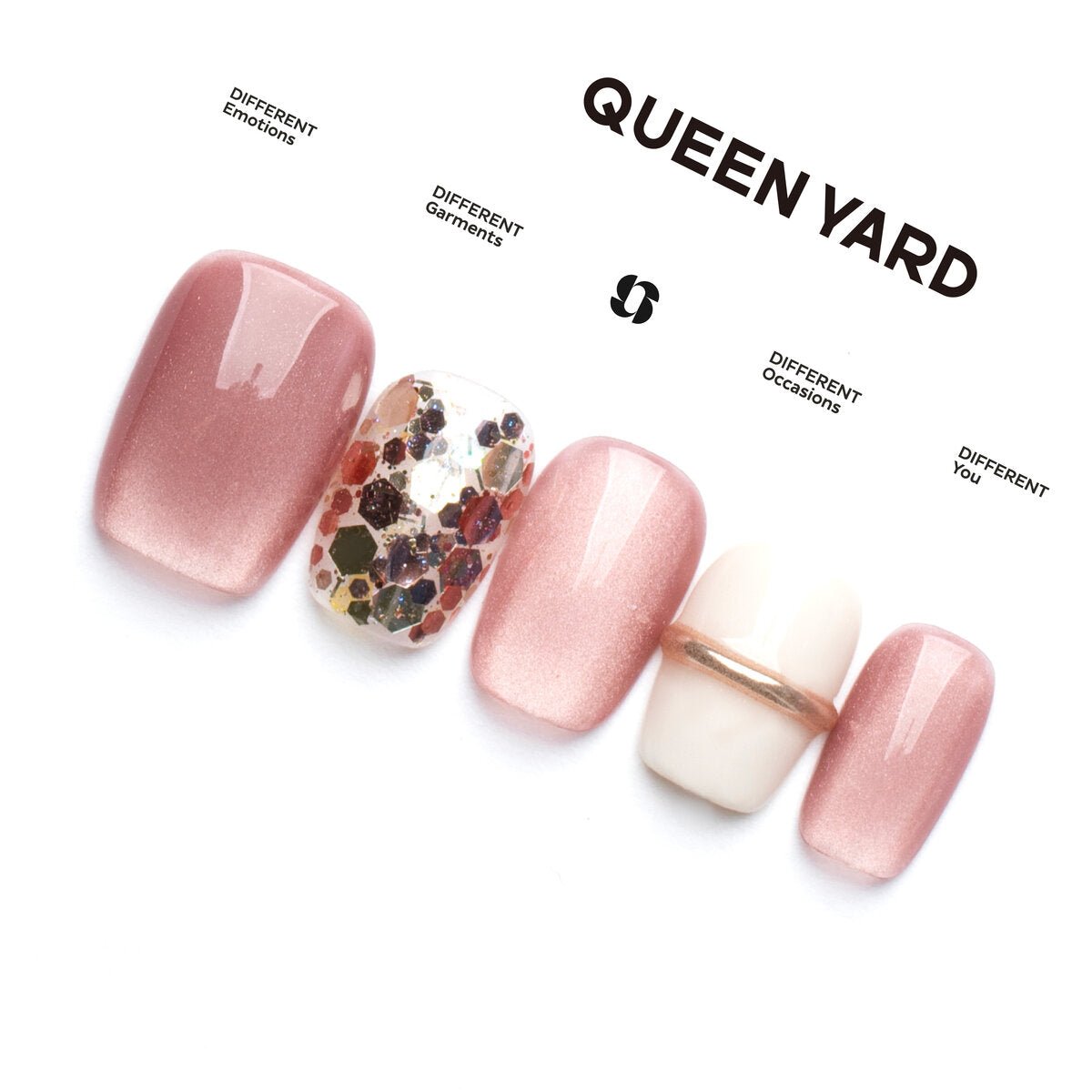 Raspberry Cat-Eye Shimmer Press-On Nails