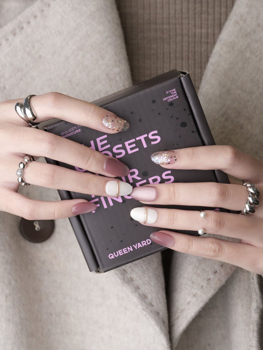 Raspberry Cat-Eye Shimmer Press-On Nails