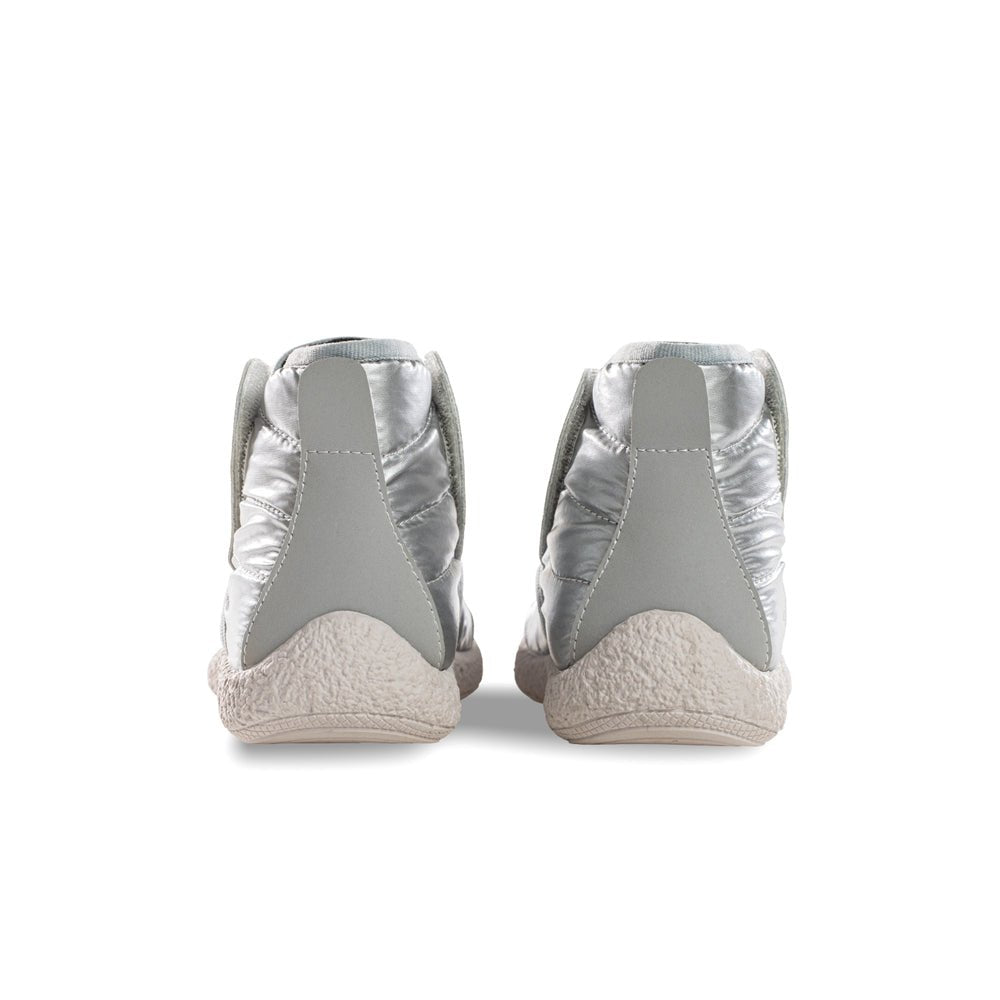 reagan non slip breathable soft sole baby boots all silver 3