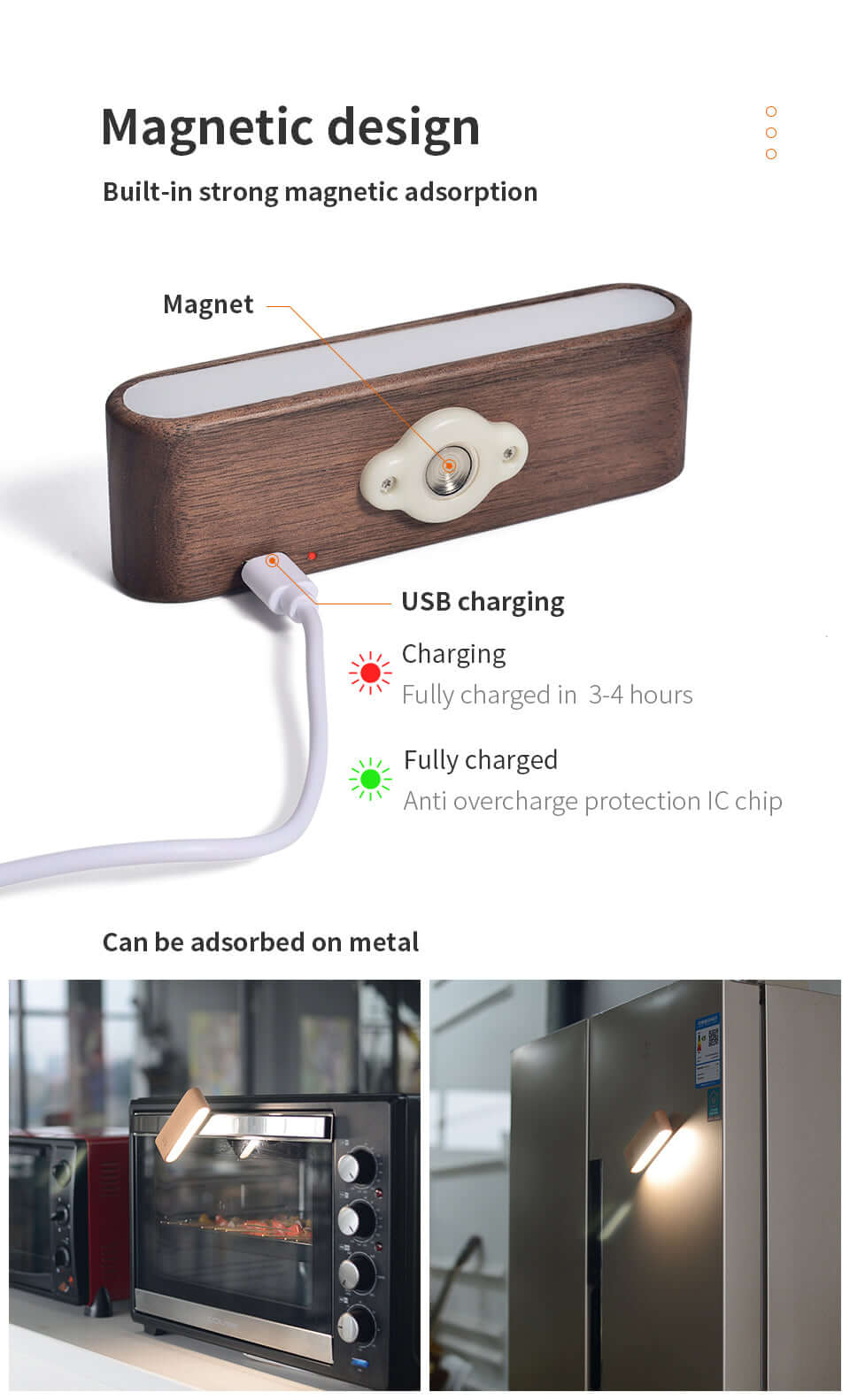 rechargeable magnetic 360 degree reading lamp all 3