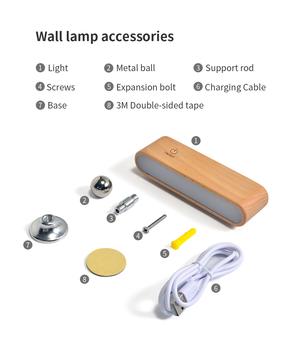 rechargeable magnetic 360 degree reading lamp all 8