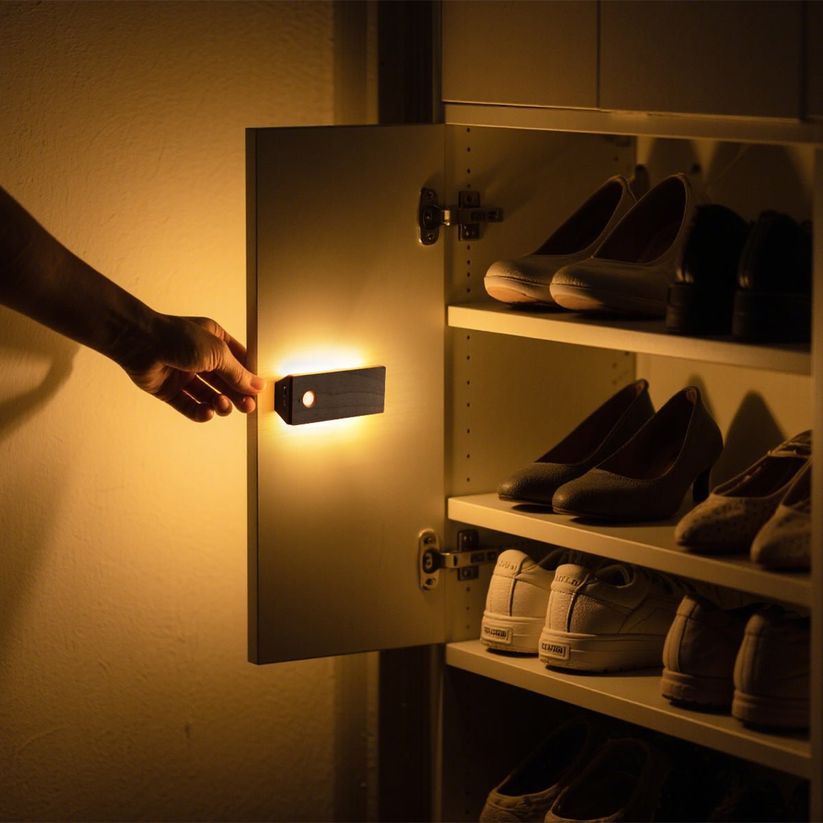 Rechargeable Motion Sensor Wooden Wall Night Light