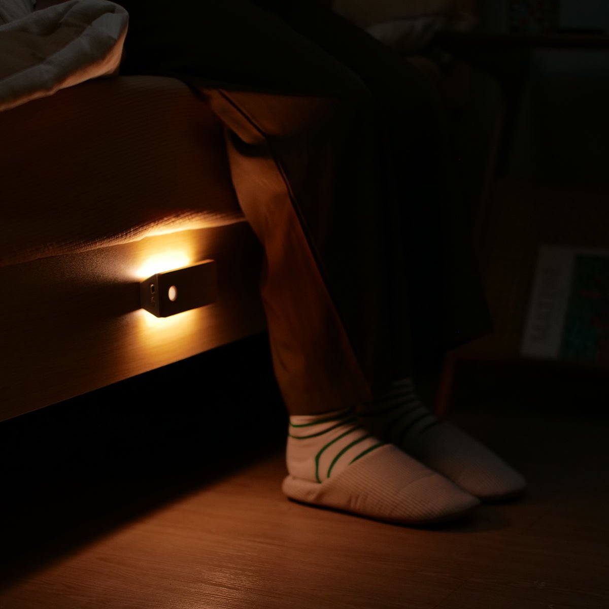 Rechargeable Motion Sensor Wooden Wall Night Light